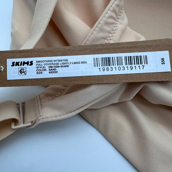 SKIMS Smoothing Intimates Full Coverage Lightly Lined Bra, Size 40DDD, Sand - Picture 9 of 12